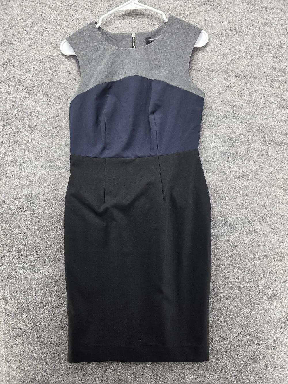 The Limited Dress Womens 0 Multicolor Colorblock Sheath Sleeveless Work Office